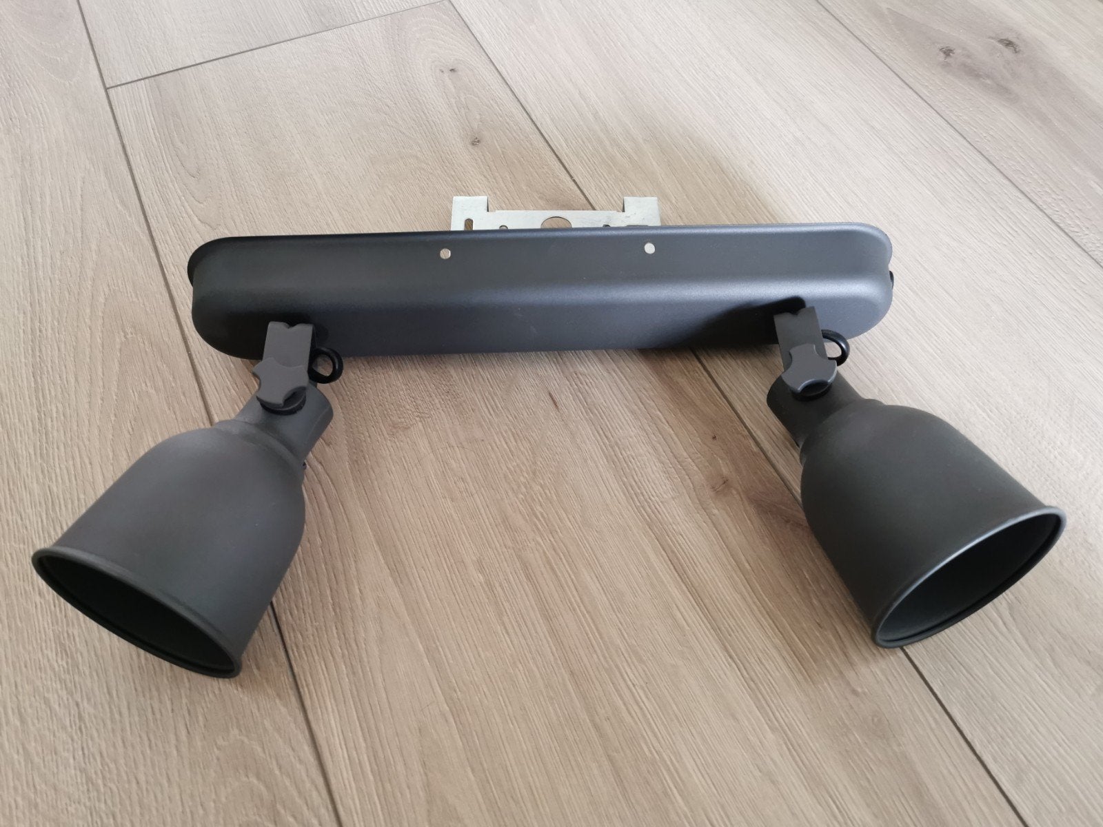 Ikea Hektar plafrondrail met 2 spots, Ophalen, Gebruikt, GU10, LED