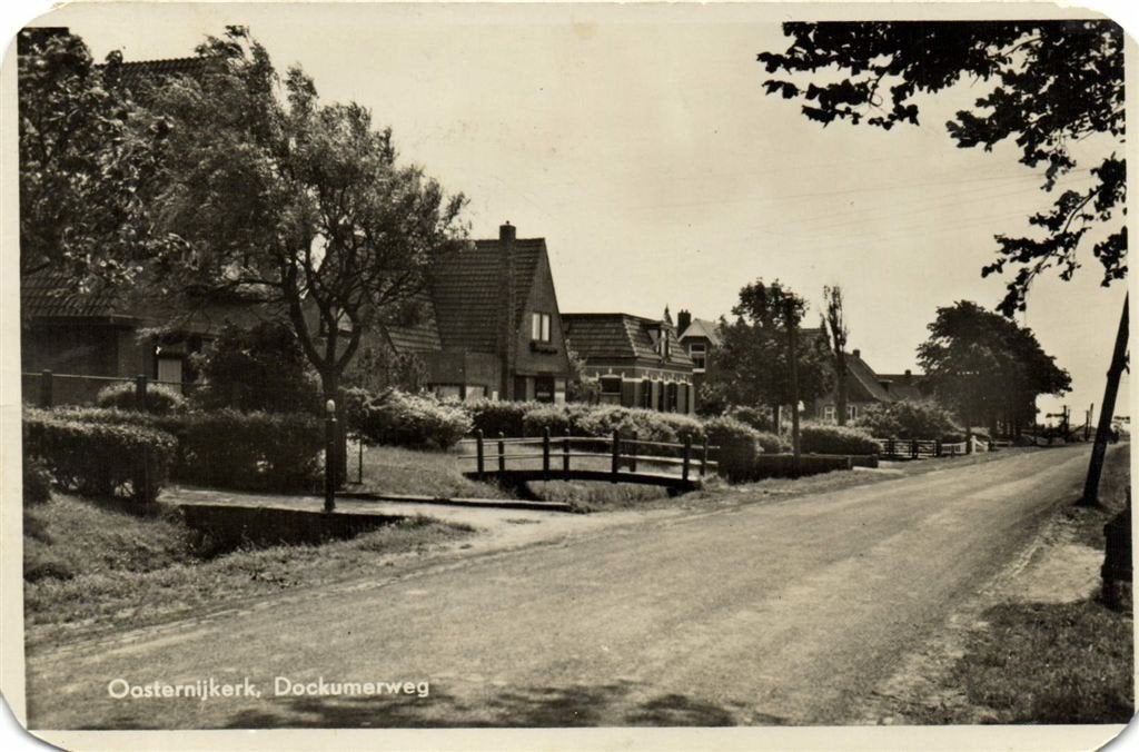 Oosternijkerk, Dockumerweg - B-keus - 1956 gelopen, Ophalen of Verzenden, 1940 tot 1960, Gelopen, Friesland