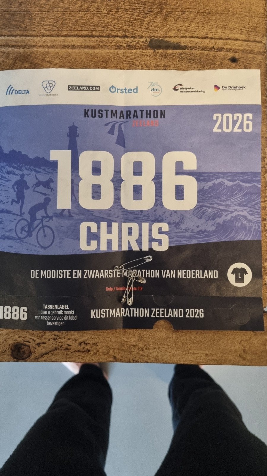 kustmarathon hardlopen startbewijs, Ophalen of Verzenden, Nieuw, Overige typen, Overige merken