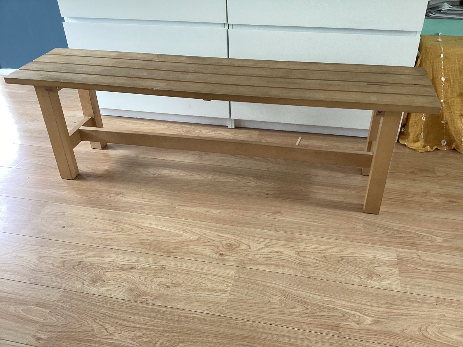 Ikea houten bankje Norden, Ophalen, Gebruikt, Bruin, .