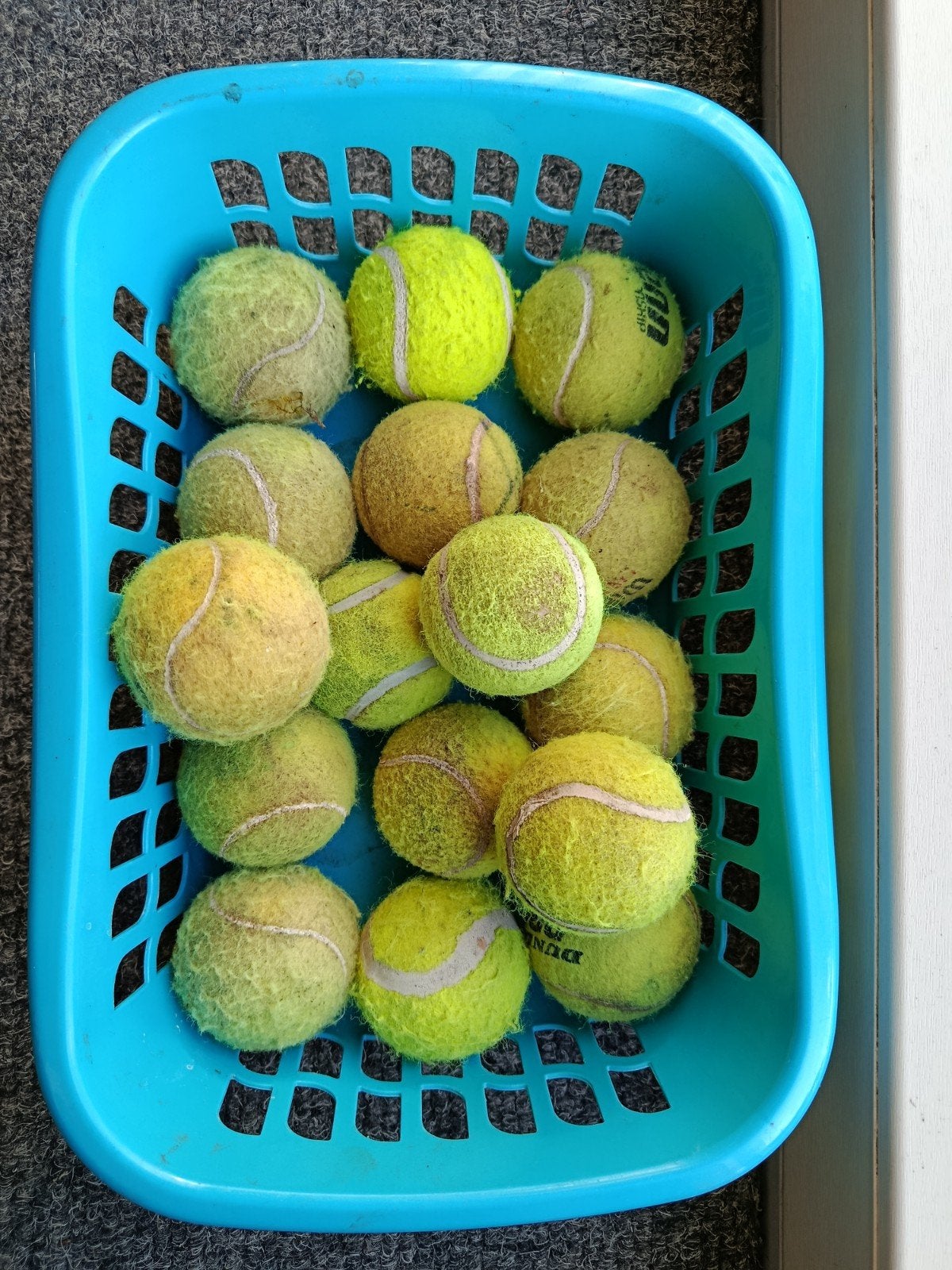 Gebruikte tennisballen - Ideaal voor training of huisdieren, Sport en Fitness, Tennis, Ophalen of Verzenden, Gebruikt, Ballen