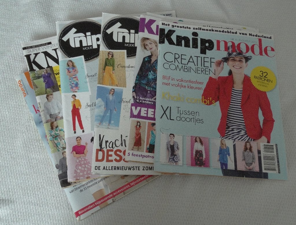 6 modebladen, knip & burda, Overige typen, Vrouw, Ophalen of Verzenden, Zo goed als nieuw