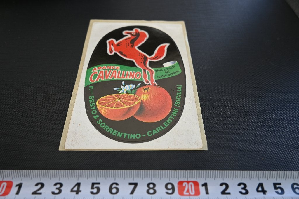 sticker arance cavallino f.lli sesto & sorrentino carlentini, Ophalen, Zo goed als nieuw