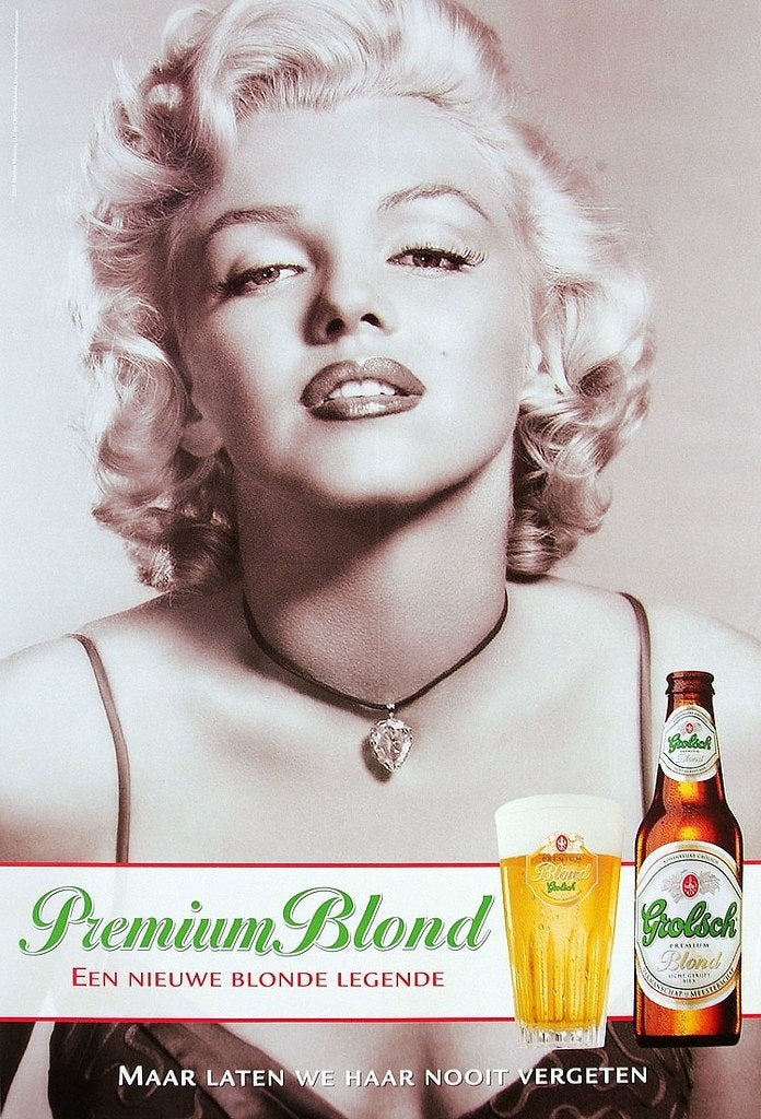 Grolsch Premium Blond Marilyn Monroe Poster, Ophalen of Verzenden, Nieuw, Overige typen