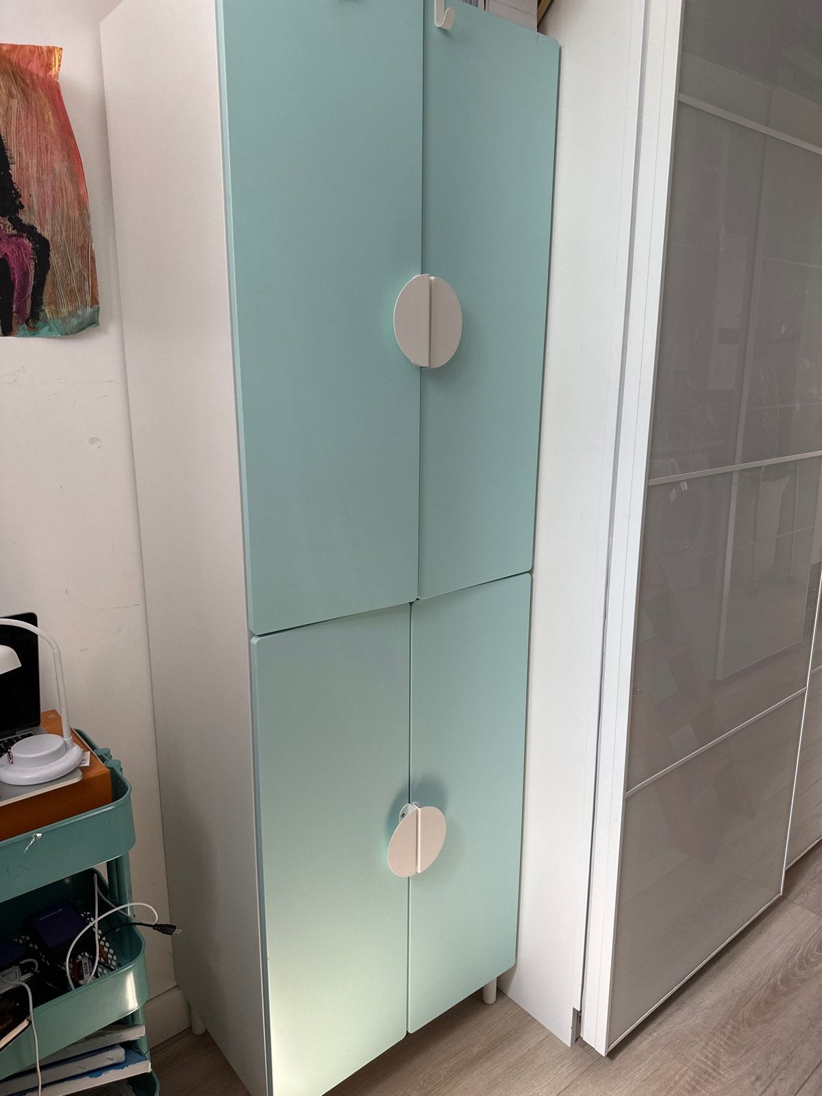 IKEA SMÅSTAD Kledingkast met lades en planken, Huis en Inrichting, Kasten | Kledingkasten, Ophalen, 50 tot 100 cm, Zo goed als nieuw