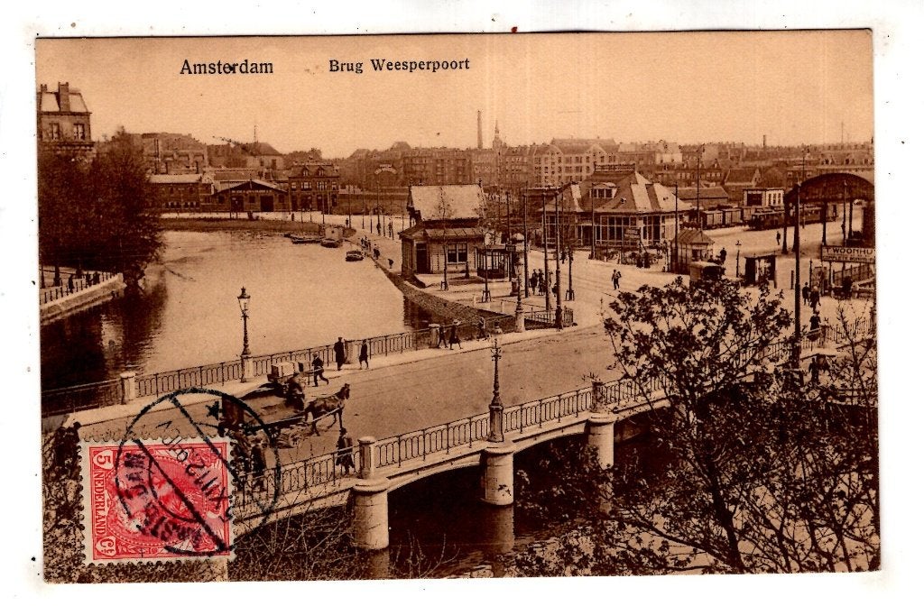 Amsterdam Station Weesperpoort Mooi, Ophalen of Verzenden, Voor 1920, Gelopen, Noord-Holland