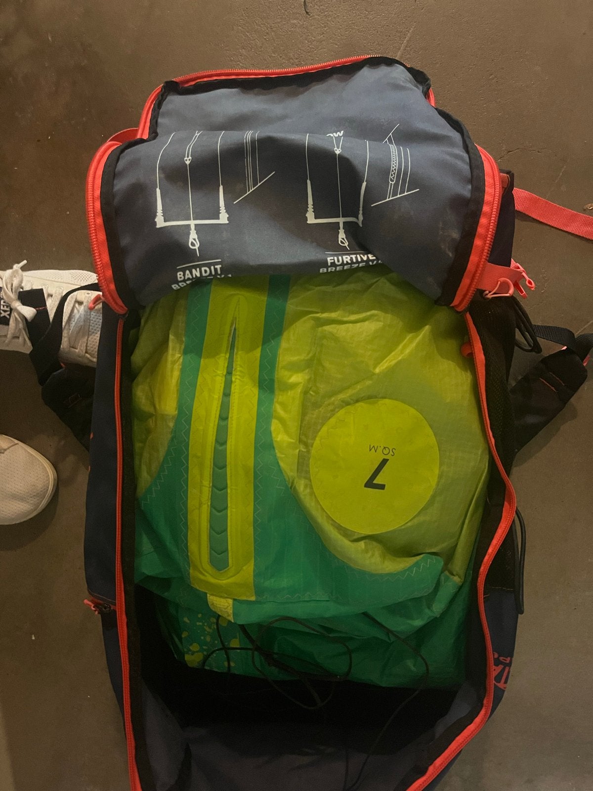 F-One Bandit 12 Kitesurf Kite 7m², Watersport en Boten, Kitesurfen, Geen board, Ophalen, Gebruikt, Kite