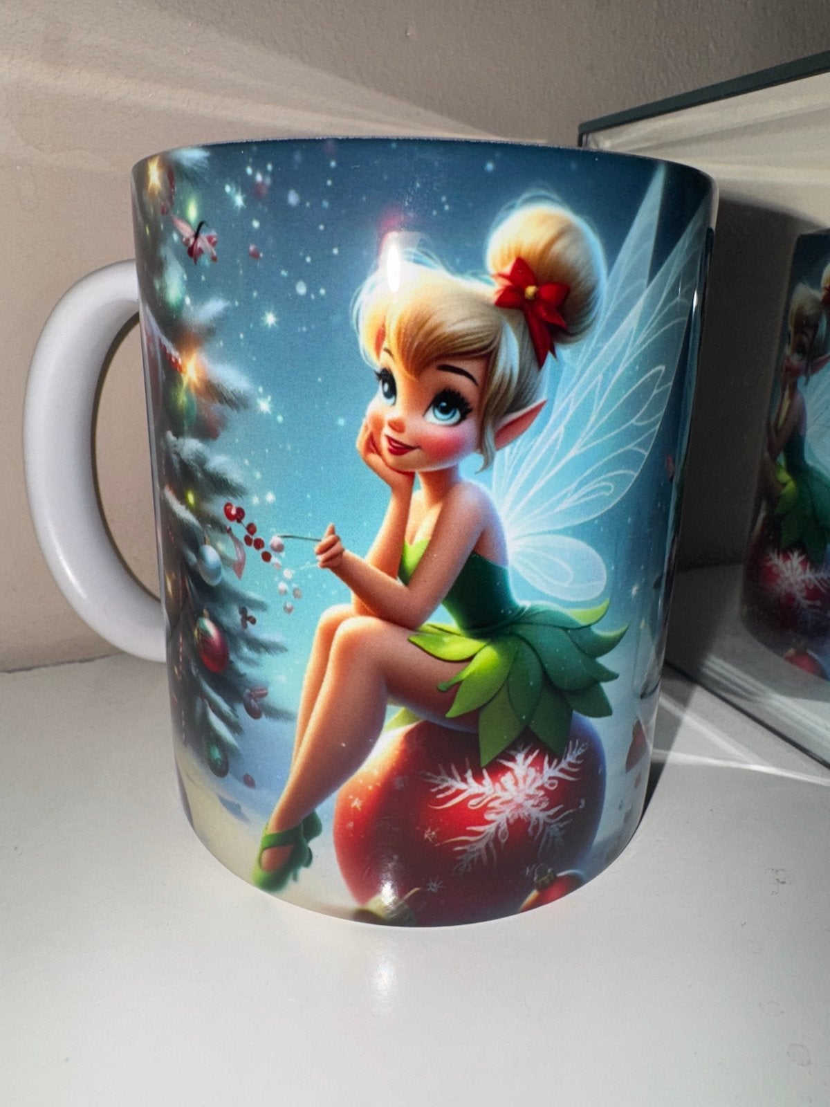 Nieuwe Tinkerbell Kerst Mok - Disney Sprookjes Mok, Overige typen, Nieuw, Ophalen of Verzenden, Steen/keramiek