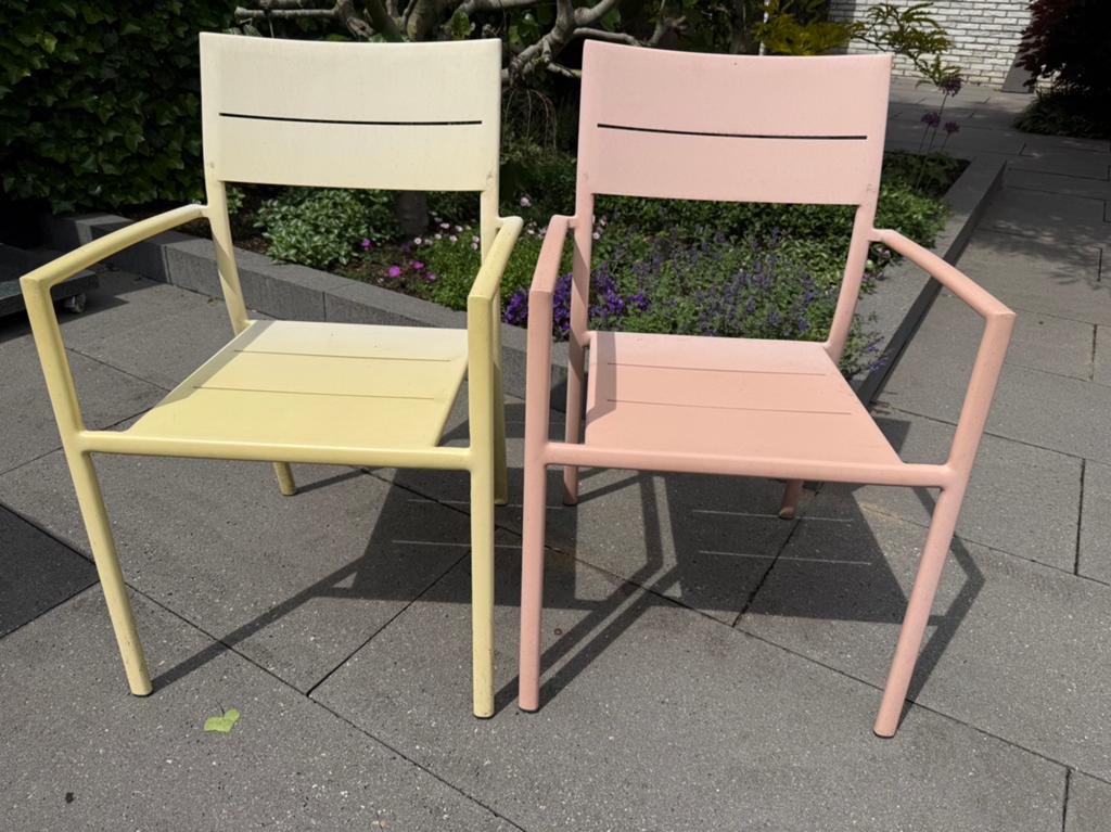 4x Max en Luuk tuinstoelen, Tuin en Terras, Tuinstoelen, Ophalen, Gebruikt, Kunststof