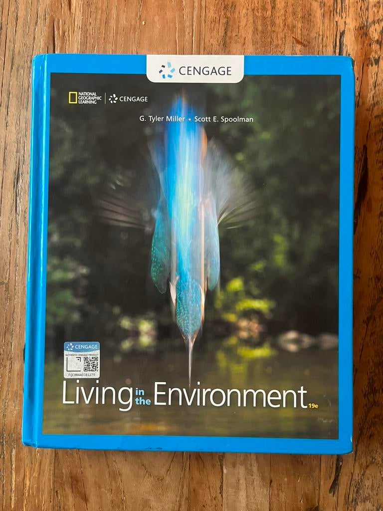 Living in the Environment - G. Tyler Miller (19e editie), Boeken, Ophalen of Verzenden, Gamma, Zo goed als nieuw, WO