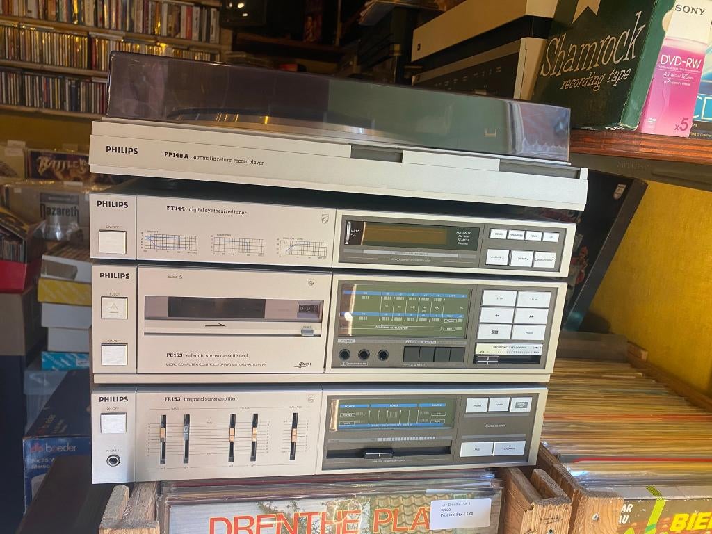 2x Philips stereoset, Philips, Gebruikt, -, Cassettedeck