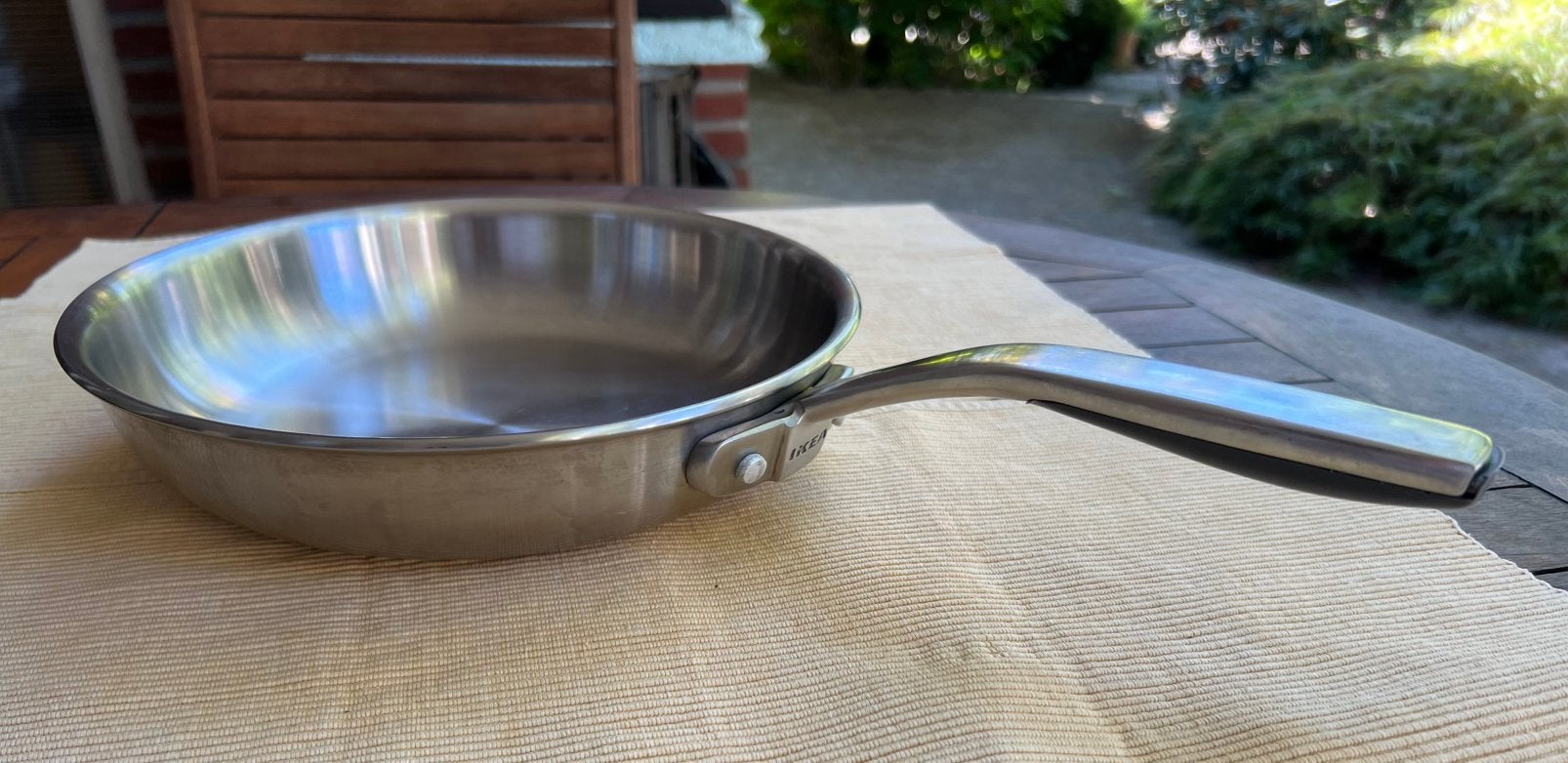 t.k.Ikea Sensuell RVS koekenpan 24cm INDUCTIE, Huis en Inrichting, Ophalen of Verzenden, Zo goed als nieuw, Rvs