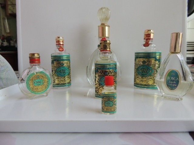 Diverse 4711 en Tosca parfumflesjes - Gevuld en leeg, Ophalen, Gebruikt, Parfumfles, Gevuld