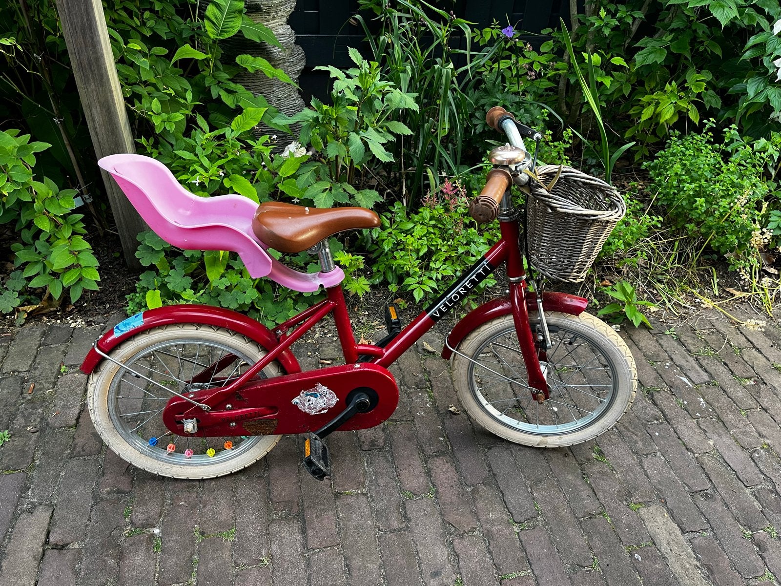 Veloretti Maxi 16 inch met mandje en poppenzitje, Ophalen, Gebruikt, 16 tot 20 inch