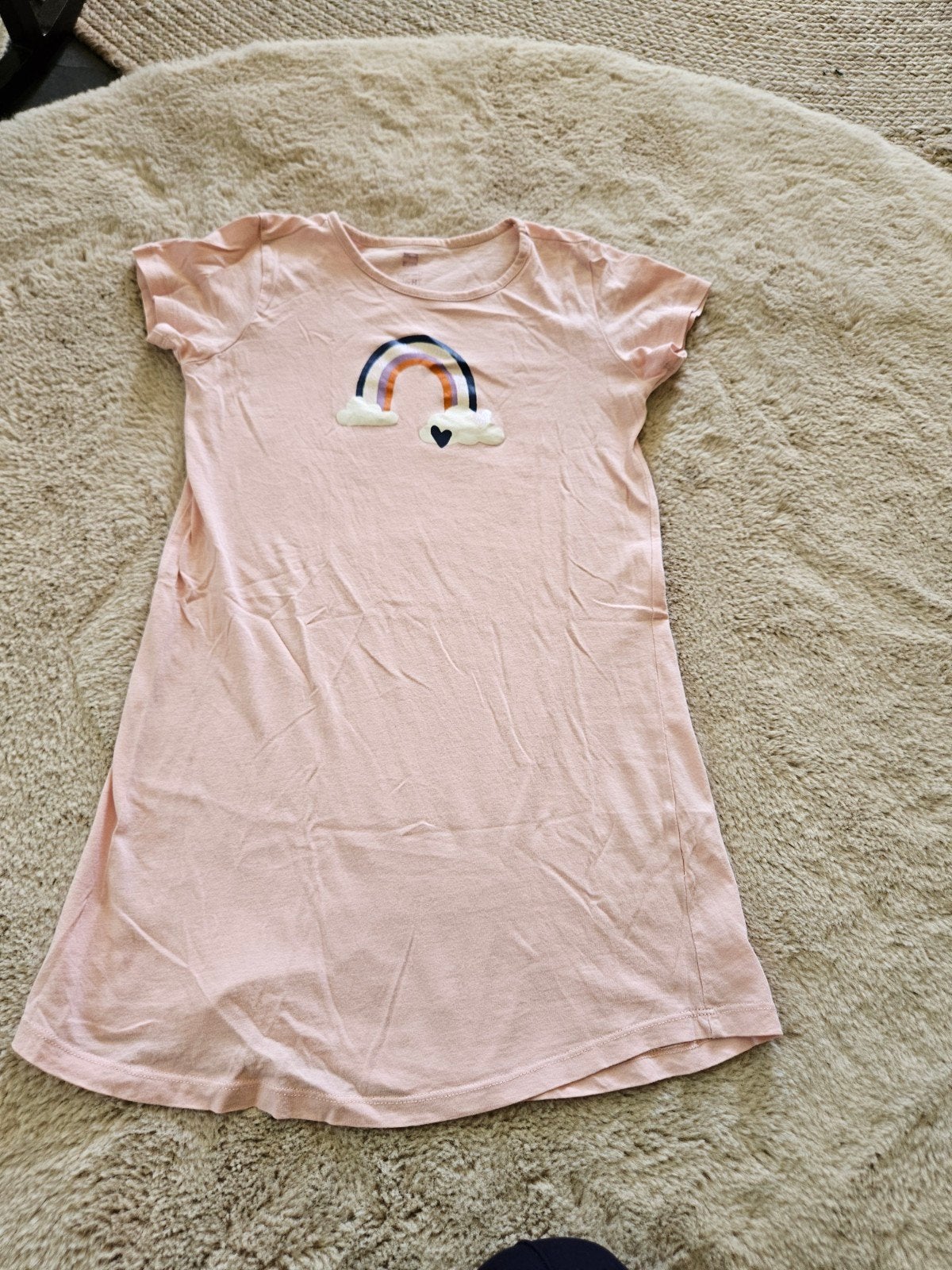 Roze nachthemd regenboog van de Hema, maat 122-128, Meisje, Ophalen of Verzenden, Zo goed als nieuw, HEMA