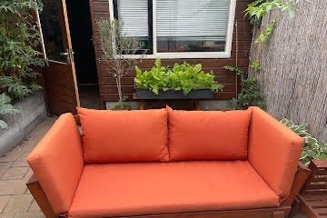 Tuinbankjes Lanterfant, Ophalen, Gebruikt, Hout