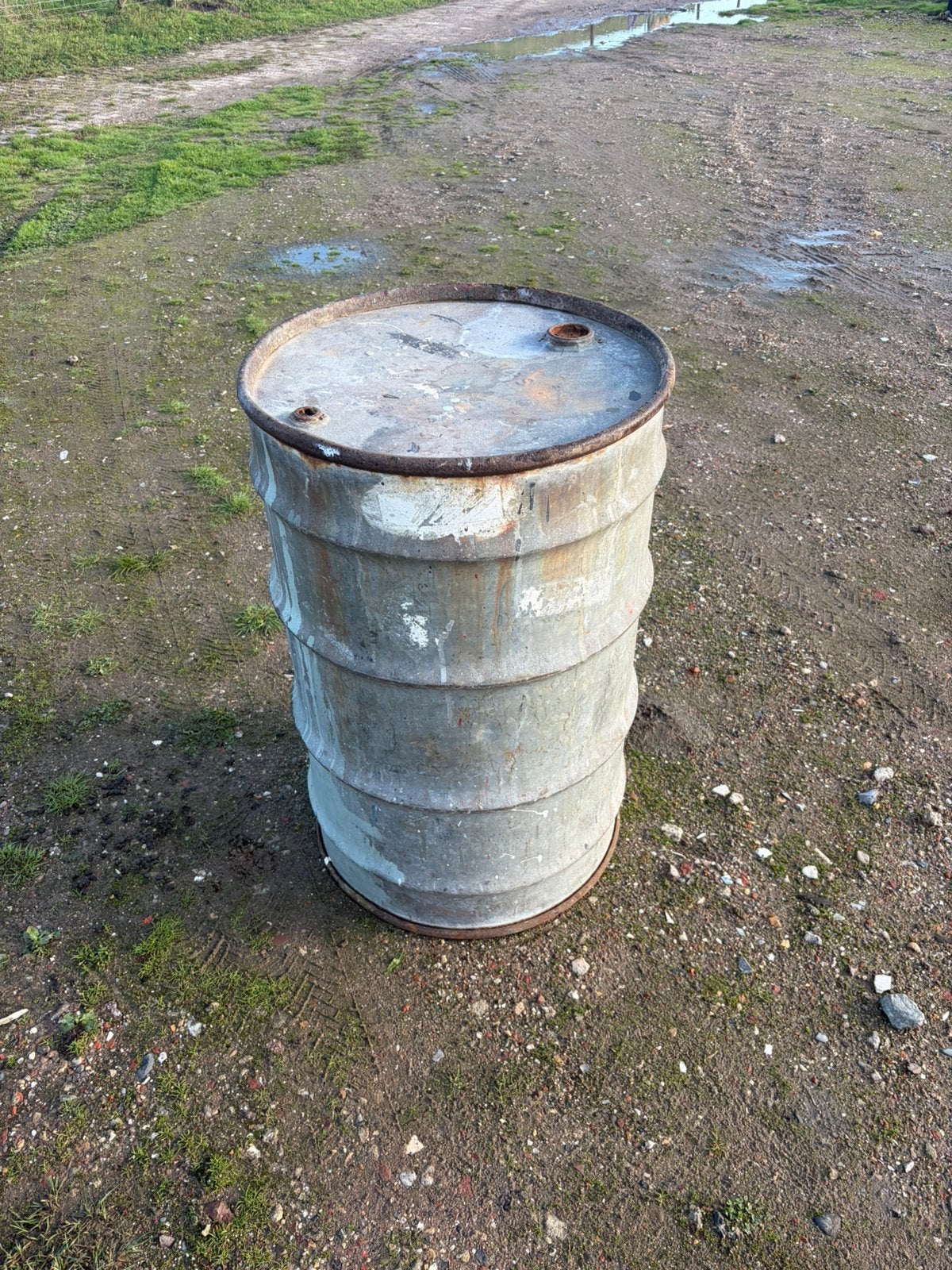 Olievat ton vuurton vaten, Tuin en Terras, 150 liter of meer, Ophalen, Gebruikt, Metaal