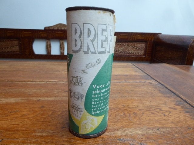 Oude bus Bref, schuurmiddel, Verzamelen, Ophalen of Verzenden, Gebruikt, Gebruiksvoorwerp
