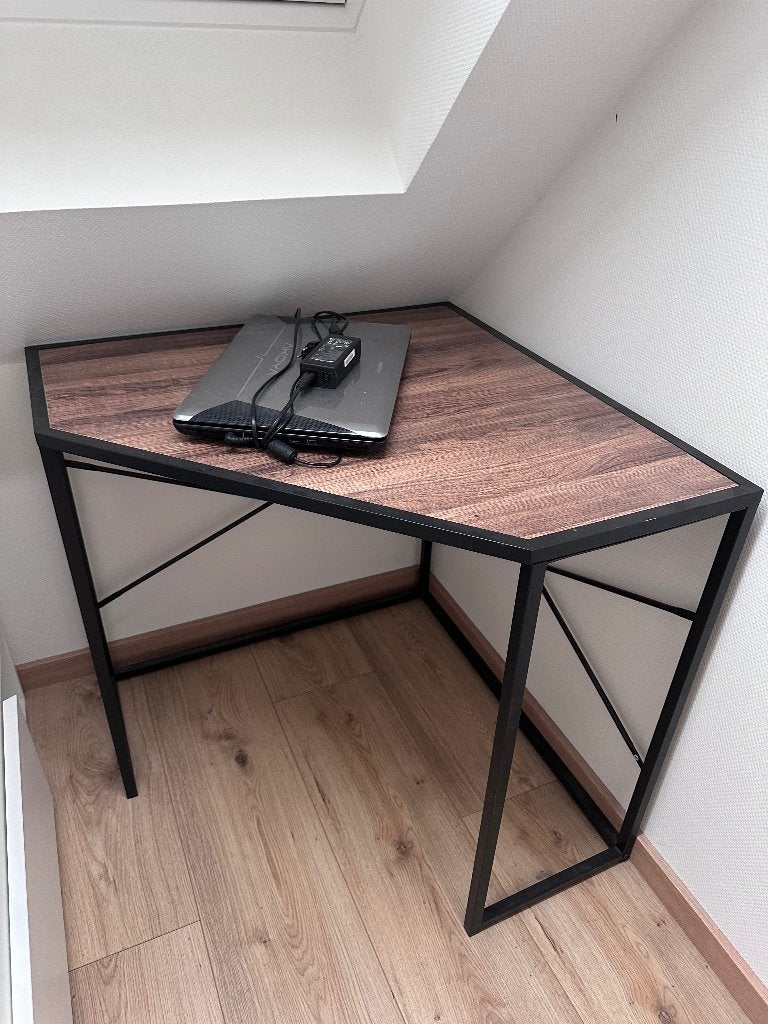Bureau, Huis en Inrichting, Ophalen, Hout, Hoekbureau, Bruin