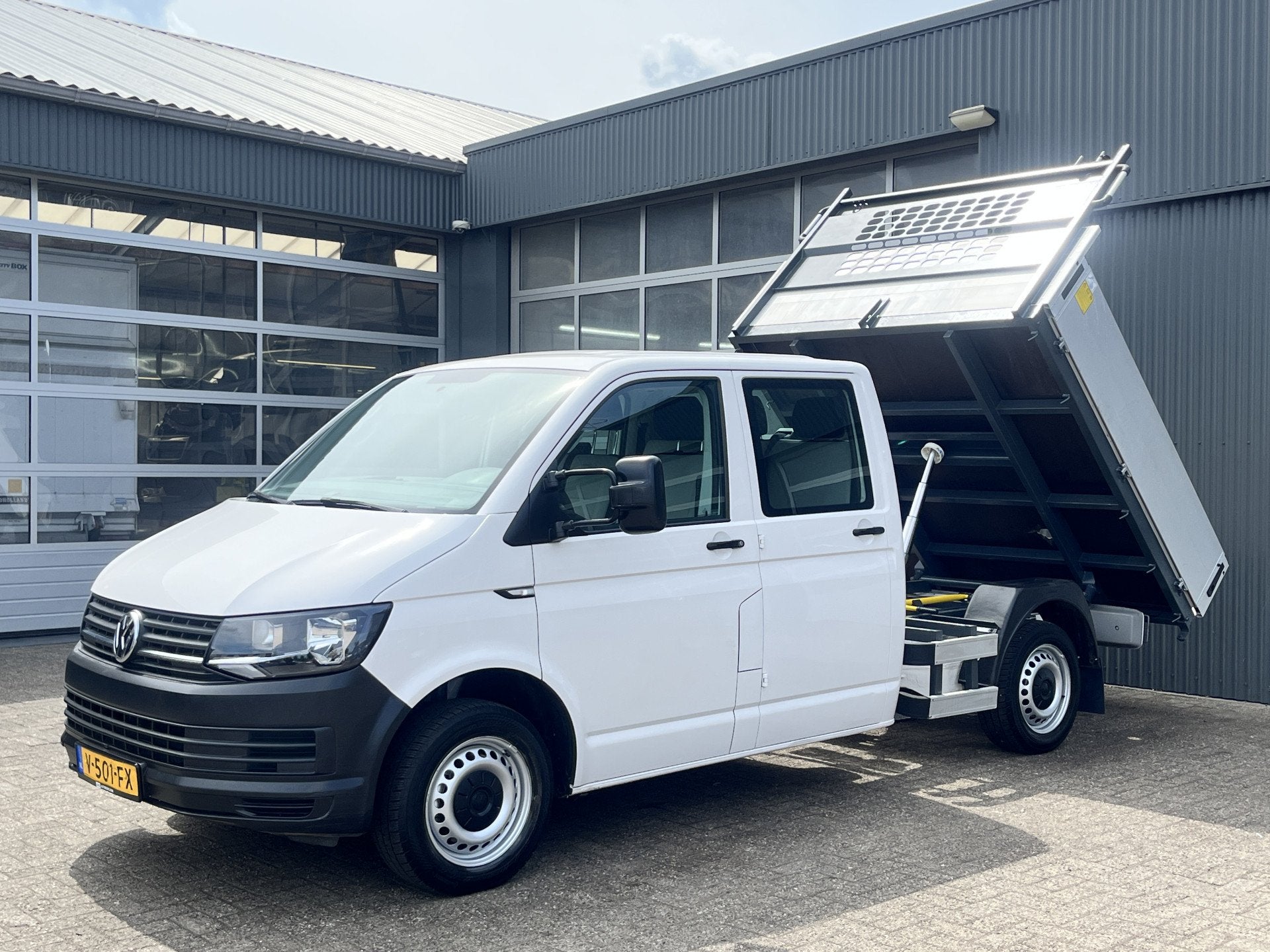 Volkswagen Transporter 2.0 TDI L2H1 DC Euro 6 Pick up Kipper, Auto's, Bestelauto's, Voorwielaandrijving, 15 km/l, Gebruikt, 4 cilinders