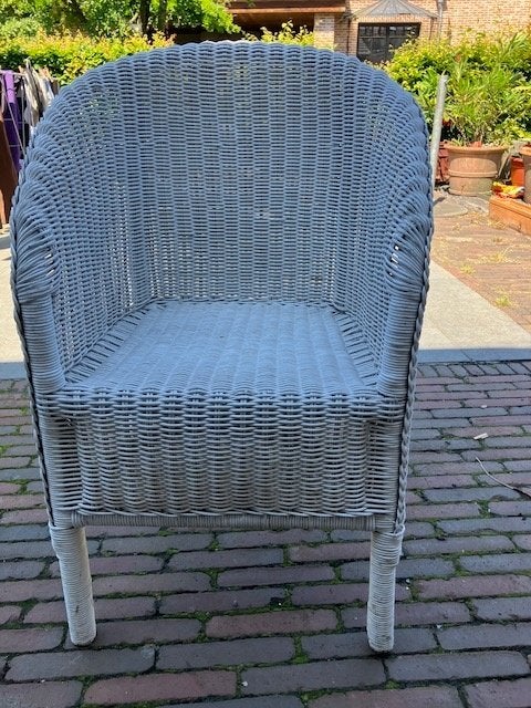 rieten stoel, Ophalen, Wit, Riet of Rotan, Zo goed als nieuw