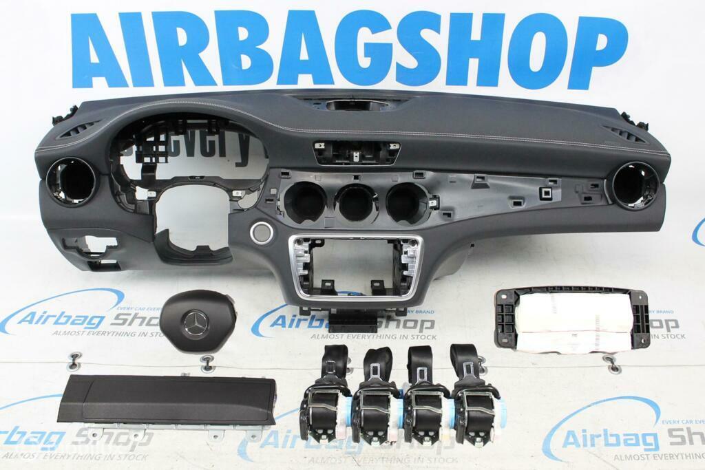 Airbag set Dashboard wit stiksels Mercedes CLA Klasse C117, Gebruikt, Ophalen of Verzenden