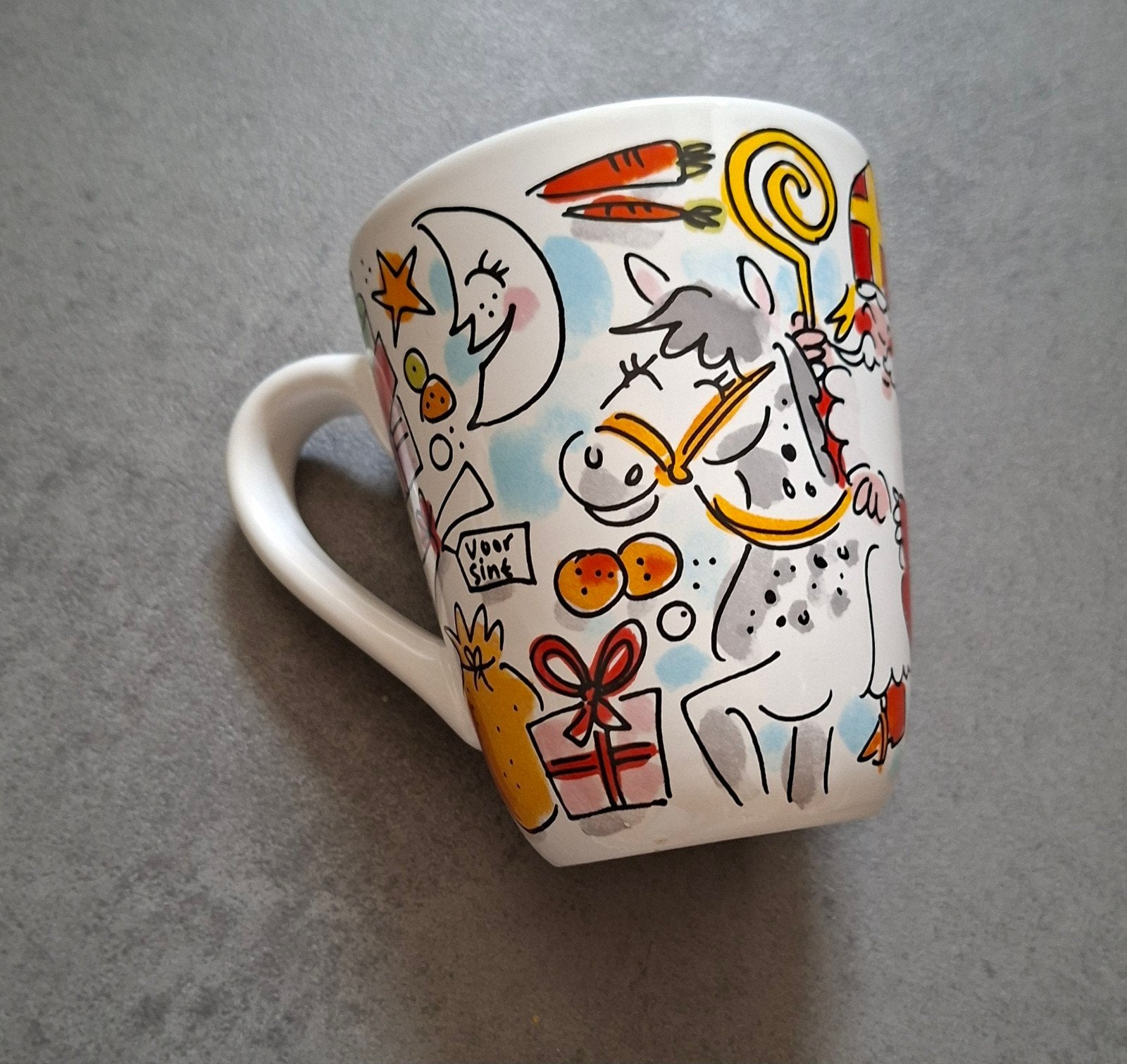 Beker /mok Sinterklaas Blond Amsterdam, Zo goed als nieuw, Aardewerk, Blond Amsterdam, Mok