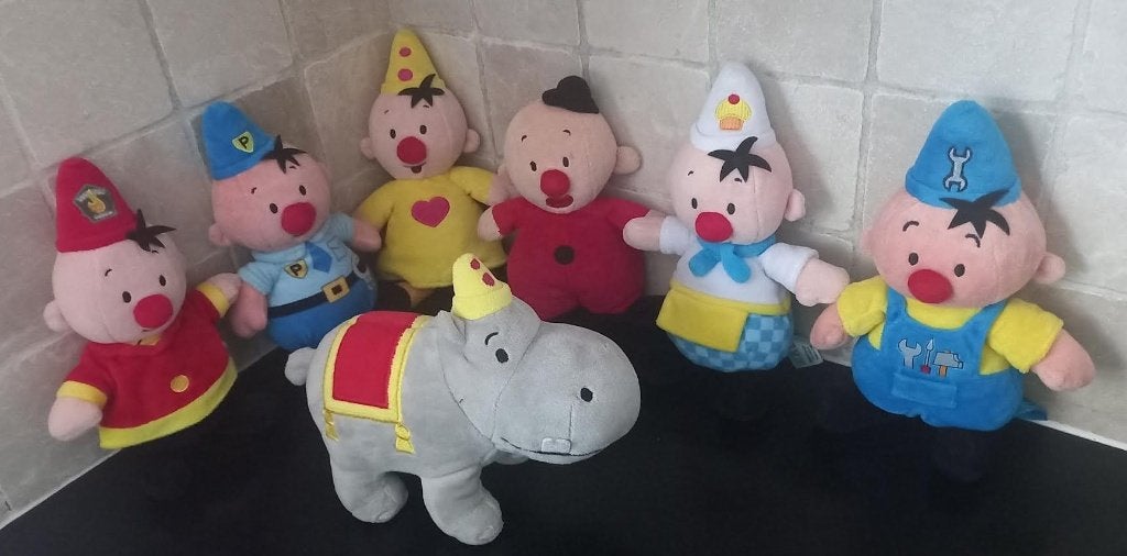Knuffel Bumba en vrienden 8 stuks + computer, Ophalen of Verzenden, Zo goed als nieuw, Overige typen, Wasbaar
