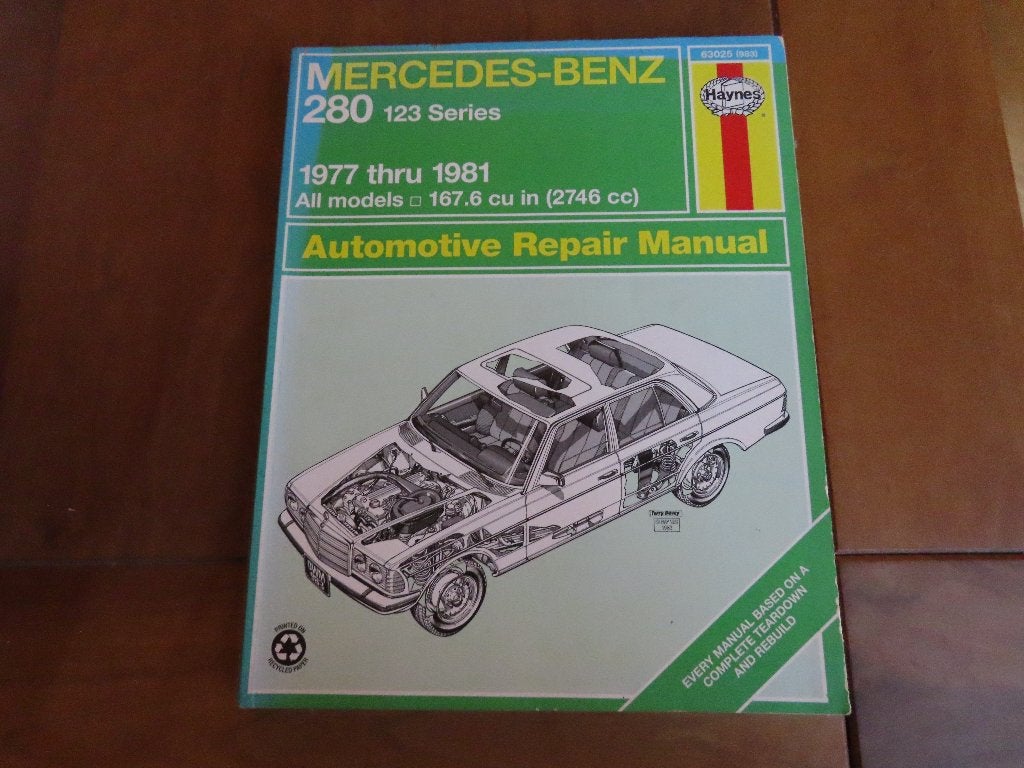 Haynes workshop manual Mercedes 250, 280/E W123 1977-1981, Ophalen of Verzenden