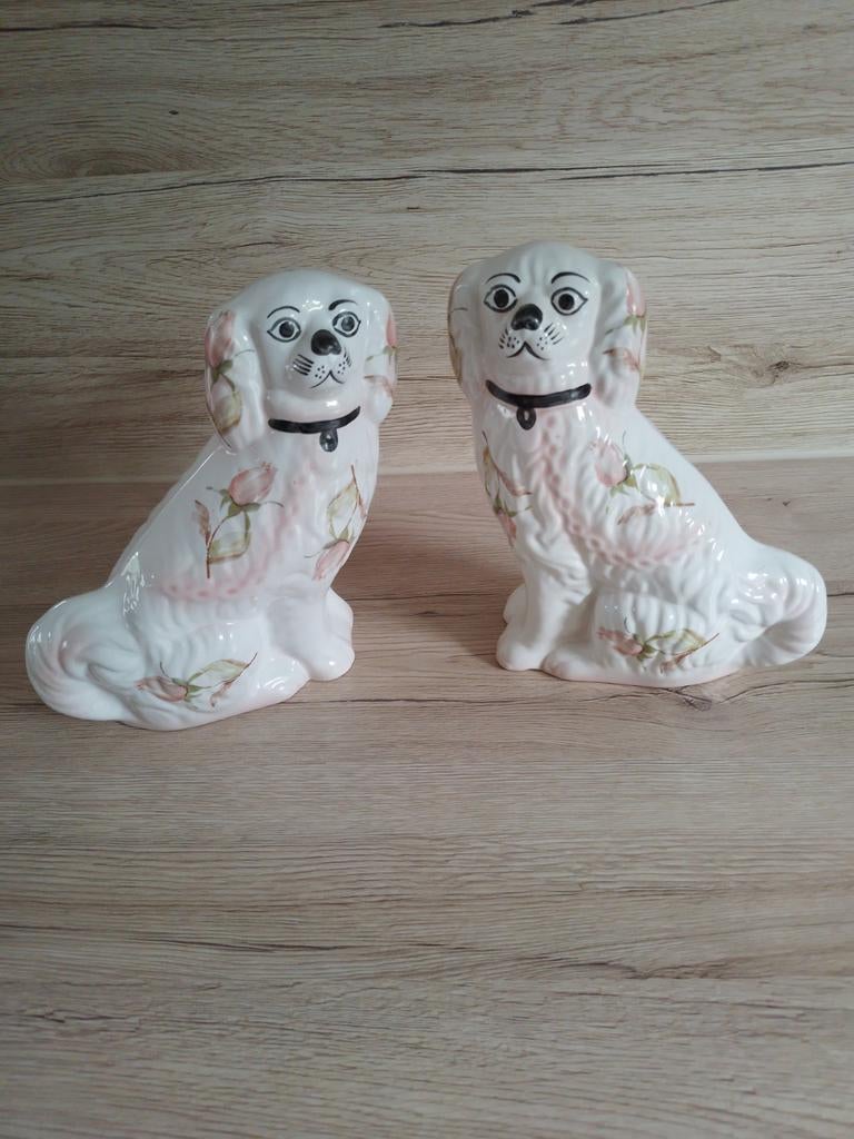 Set van 2 Antieke Porseleinen Hoerenhondje, Ophalen of Verzenden