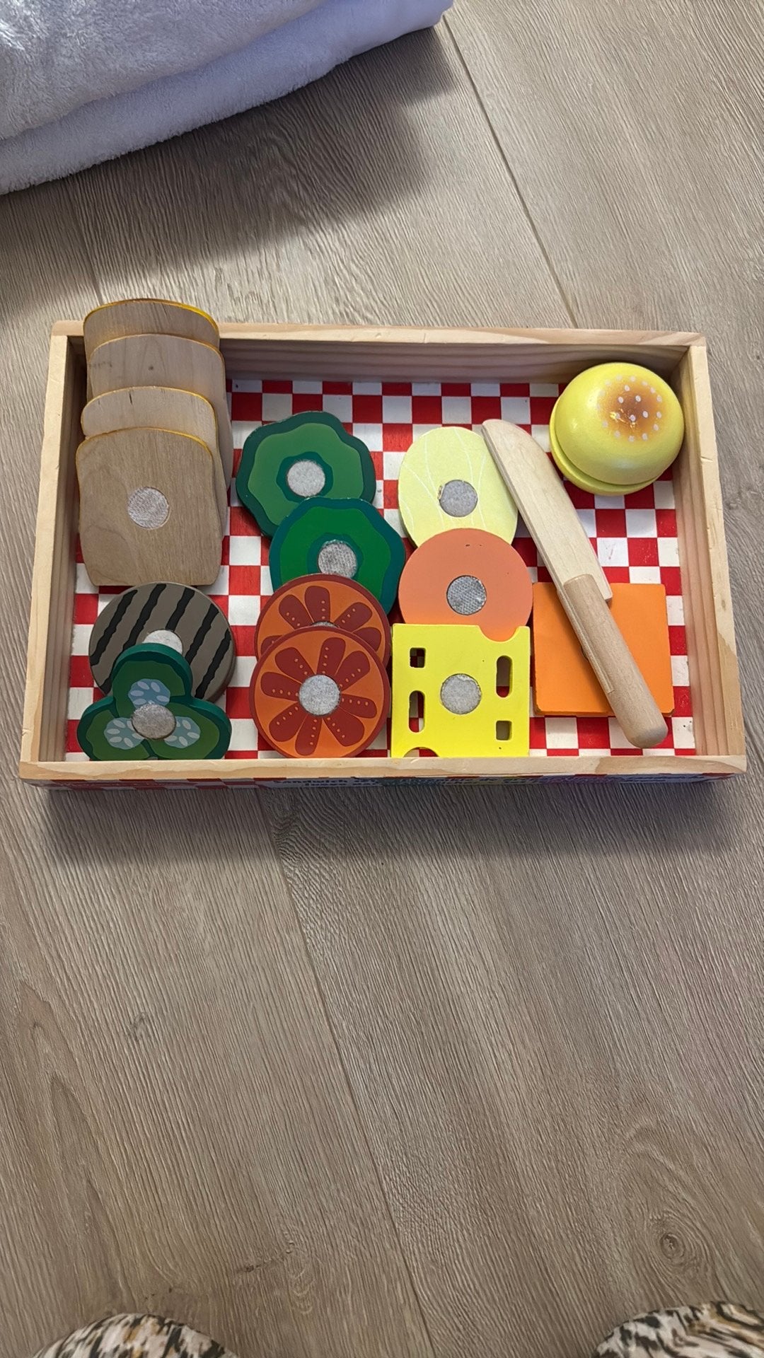 Sandwich set van Melissa & Doug houten speelgoed, Kinderen en Baby's, Speelgoed | Houten speelgoed, Ophalen of Verzenden, Gebruikt