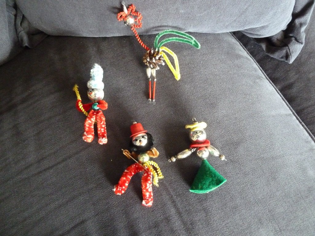 4 oude kerstboomhangers, Diversen, Ophalen of Verzenden, Zo goed als nieuw