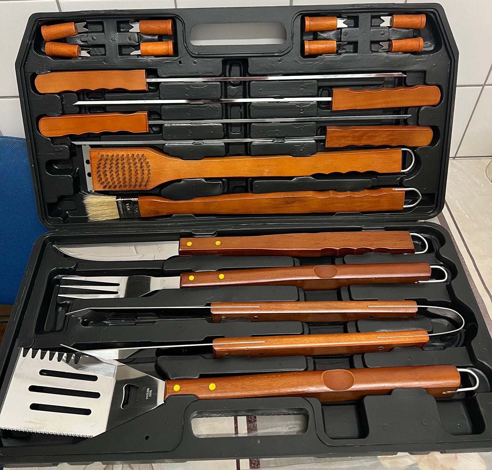 Houten BBQ Grill Set, Ophalen, Nieuw