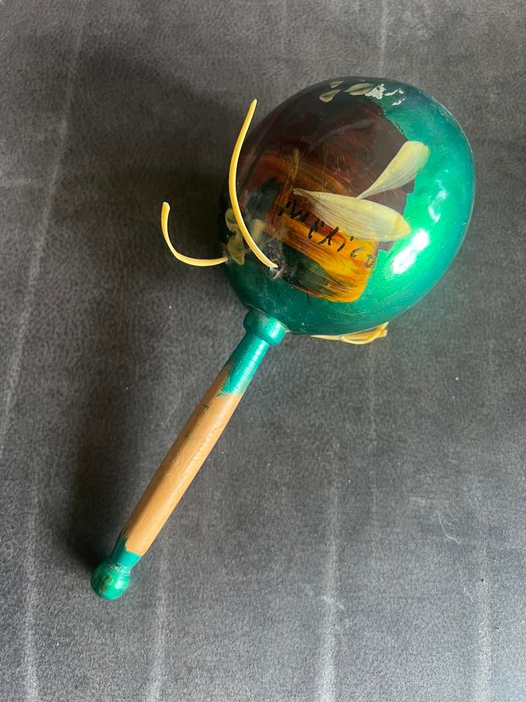 Mexicaanse Maracas / Kalebas / Sambabal / Handbeschilderd., Muziek en Instrumenten, Ophalen of Verzenden, Zo goed als nieuw