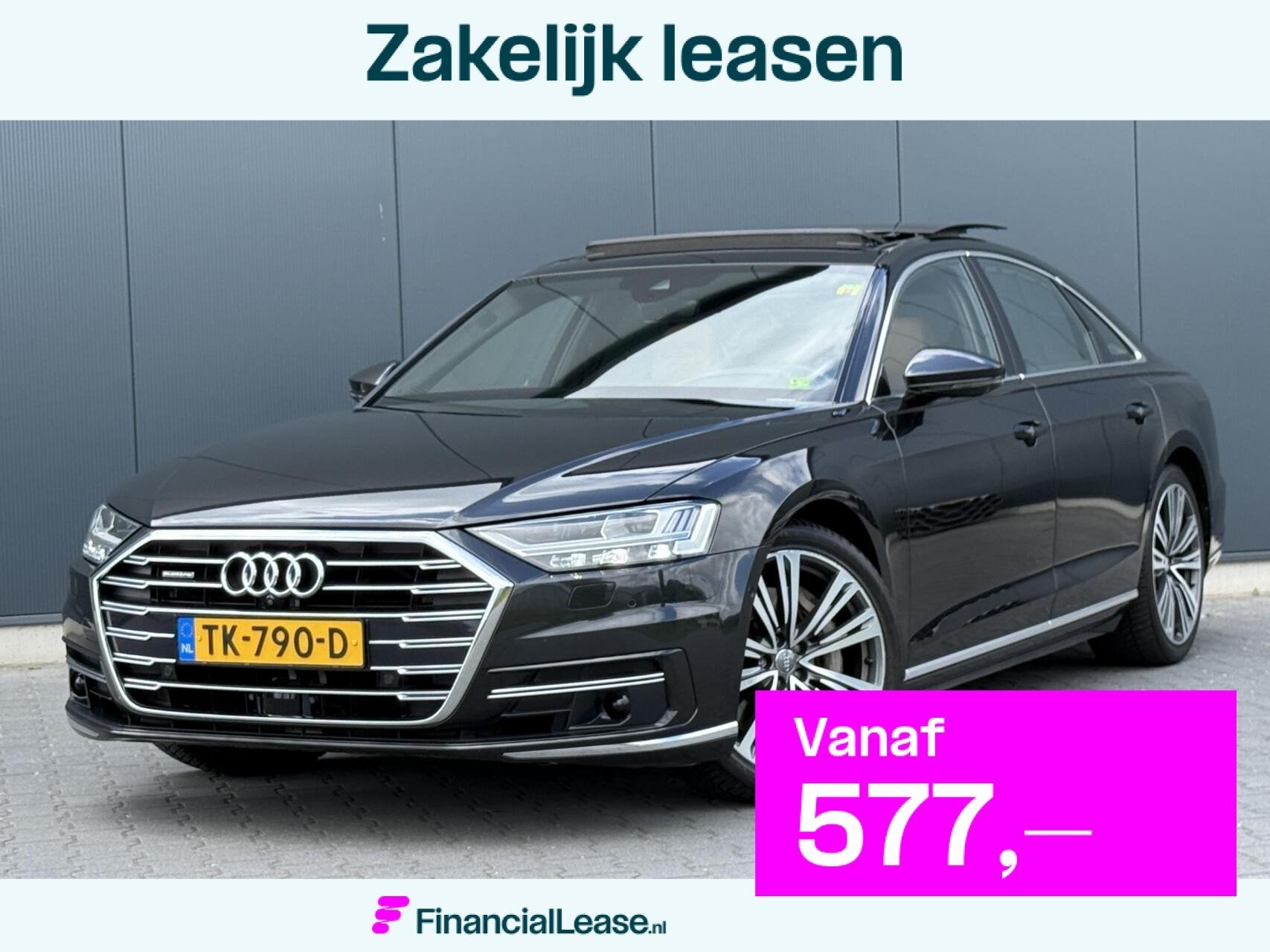 Audi A8 55 TFSI Quattro Pro Line Plus S-Line - Pano - Led -, Gebruikt, Euro 6, 2995 cc, Vierwielaandrijving