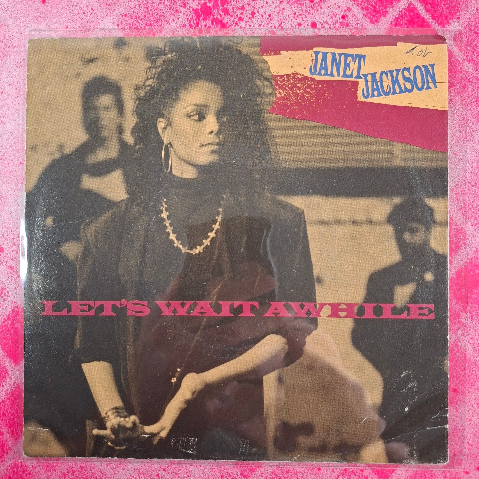 Janet Jackson Lets wait a while single.               Star45, Cd's en Dvd's, Vinyl Singles, Gebruikt, 7 inch, Ophalen of Verzenden
