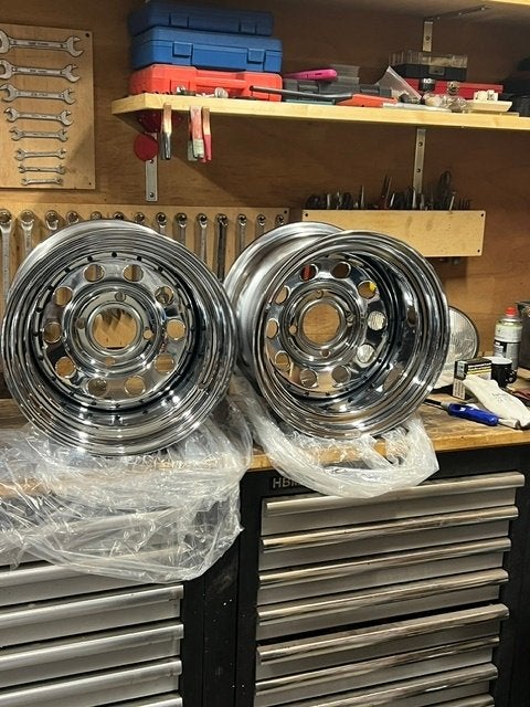verchroomde velgen passend voor Buggy’s, Baja’s ,Trikes., Ophalen, 15 inch, Velg(en), Nieuw
