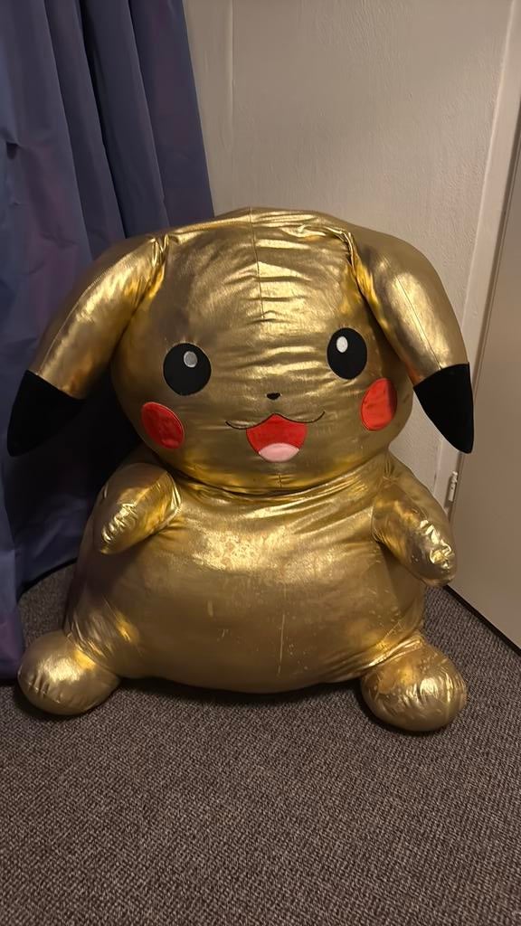 Grote gouden Pikachu ongeveer 1 meter hoog, Ophalen, Gebruikt, Overige merken, Overige typen