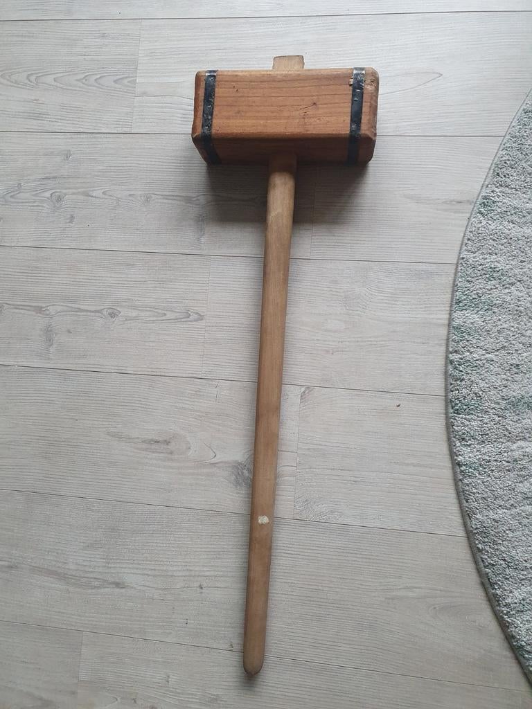 Houten hamer / moker / paalhamer, Ophalen, Zo goed als nieuw