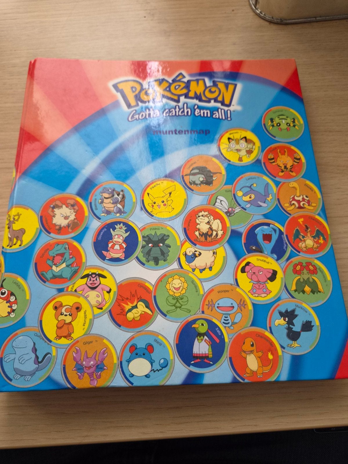 Pokémon Muntenmap met diverse munten, Ophalen of Verzenden, Gebruikt, Overige typen