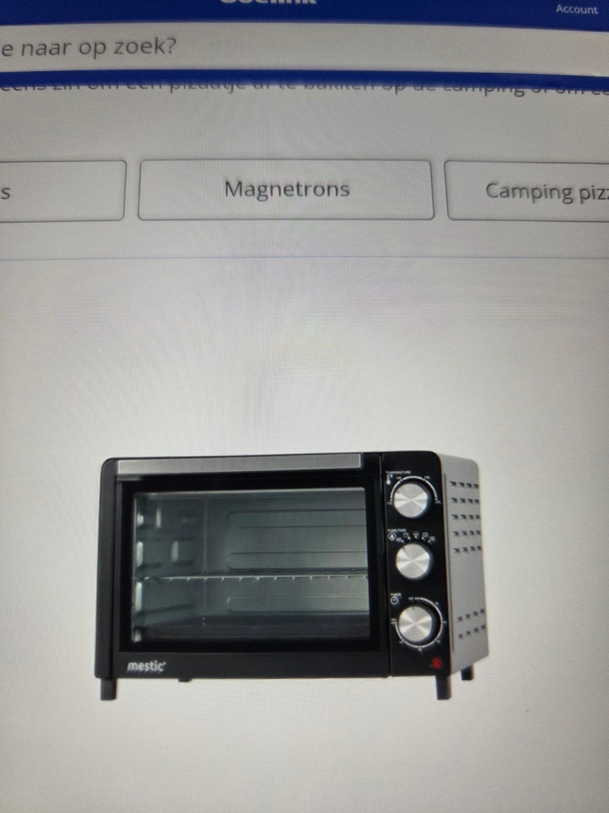Mestic MHO-120 heteluchtoven: Ideaal voor Camping, Ophalen of Verzenden, Zo goed als nieuw