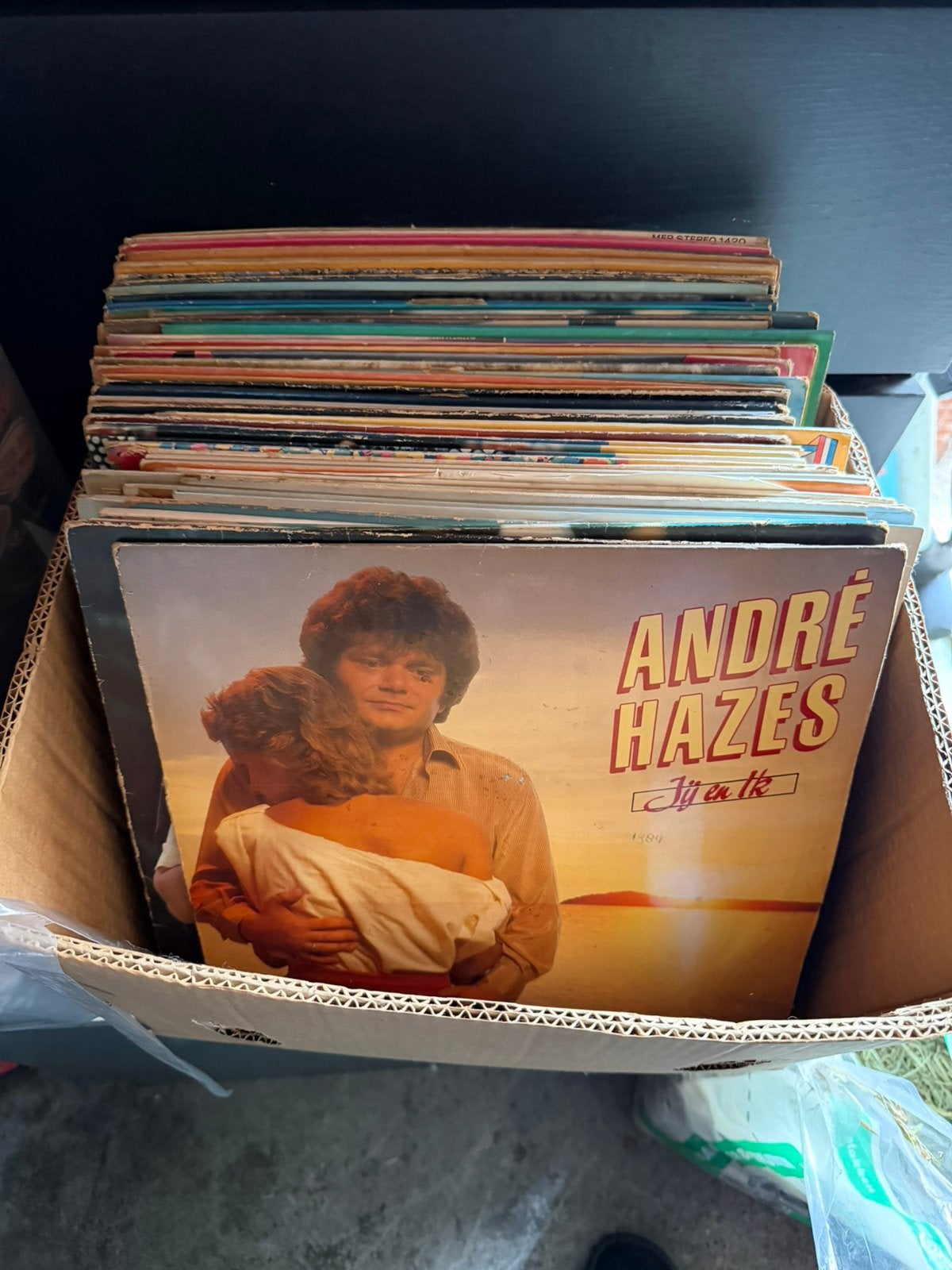 Doos met 52 verschillende Lp’s, Cd's en Dvd's, Ophalen, Gebruikt, Klassiek, LP