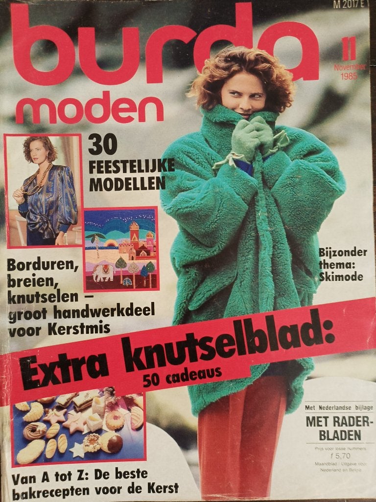 Burda november 1985 vintage mode naaien patronen, Ophalen of Verzenden, Zo goed als nieuw, Vrouw, Burda