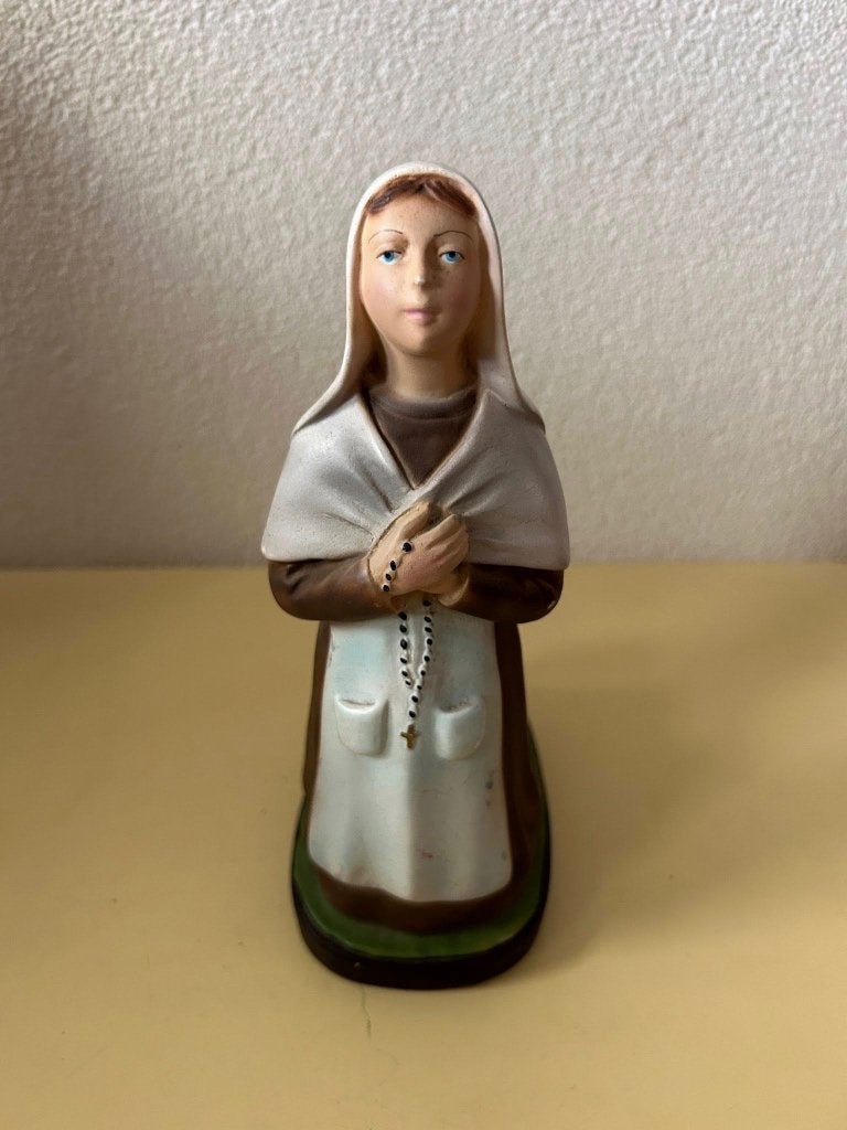 Beeldje Heilige Bernadette Soubirous (Lourdes) 23 cm, Ophalen of Verzenden, Gebruikt, Beeld(je), Christendom | Katholiek