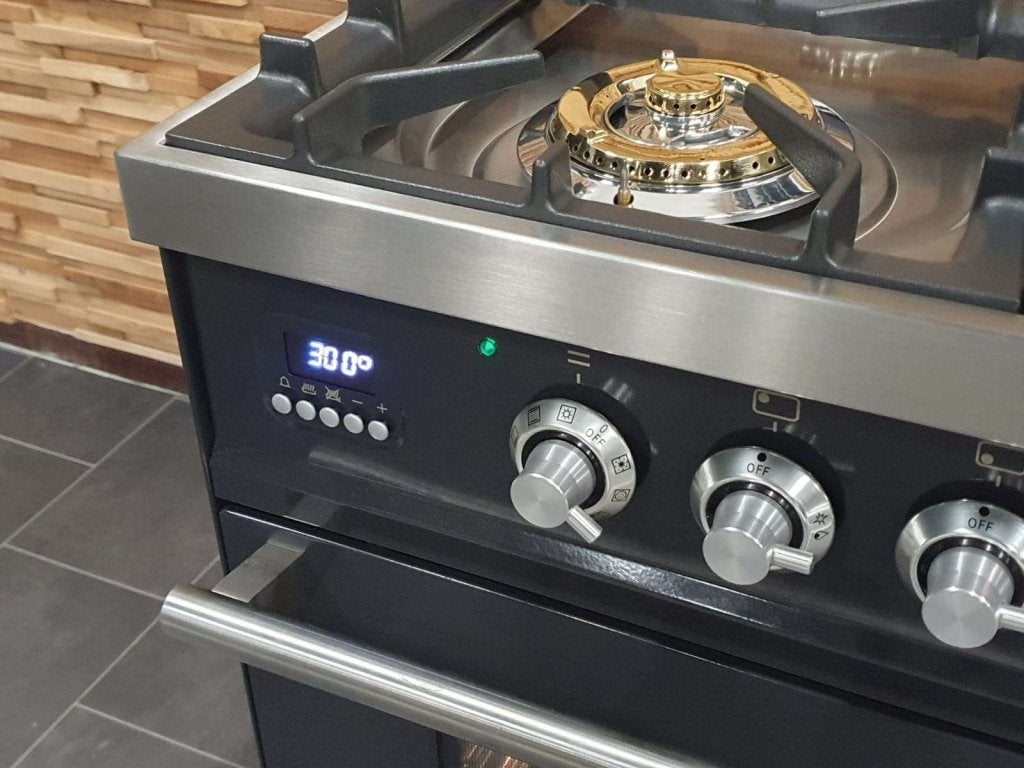 Luxe Boretti Fornuis 100cm antraciet + rvs MAGNETRON, Niet ingevuld, 60 cm of meer, Niet ingevuld, Ophalen of Verzenden