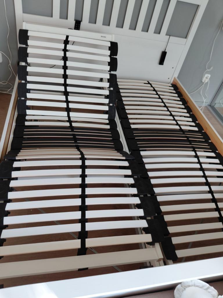 2 elektrische lattenbodems 80x200, Eenpersoons, Wit, Ophalen of Verzenden, Zo goed als nieuw