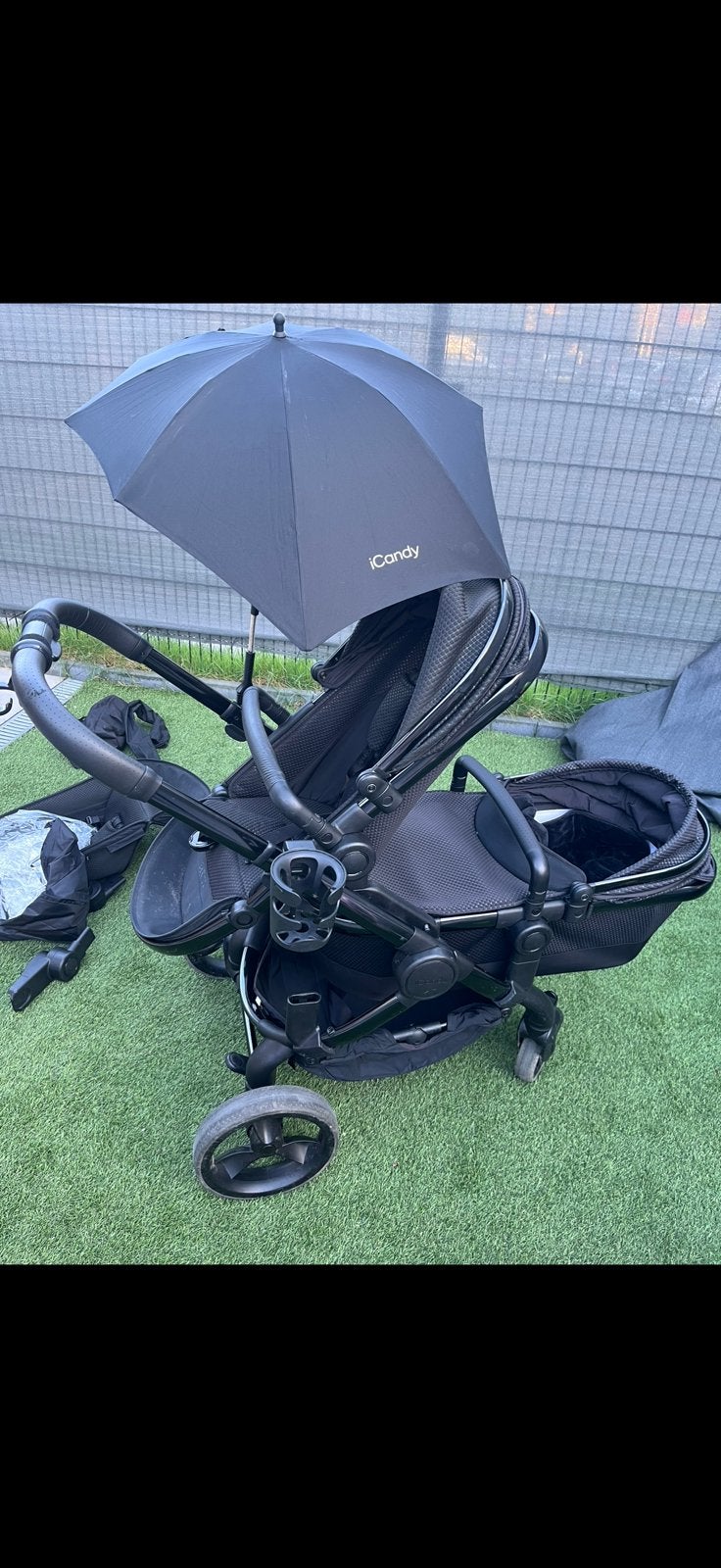 iCandy Peach 7 Duo kinderwagen + veel accessoires, Duowagen, Zo goed als nieuw, Ophalen, Kinderwagen