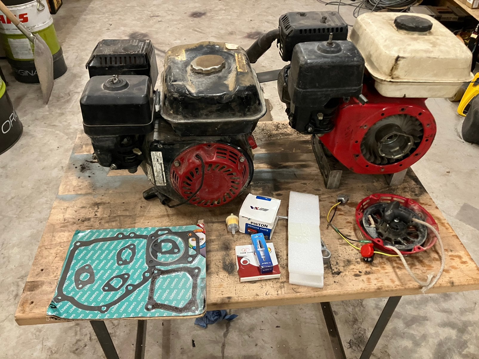 2x honda gx160 en onderdelen, Ophalen, Gebruikt, Benzinemotor, 1800 rpm of meer