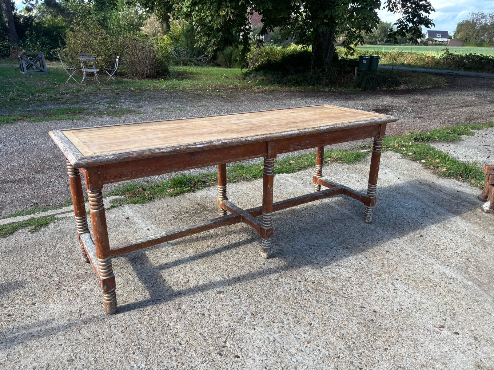 Antieke eettafel of grote oude eettafel of oude werktafel, Ophalen of Verzenden