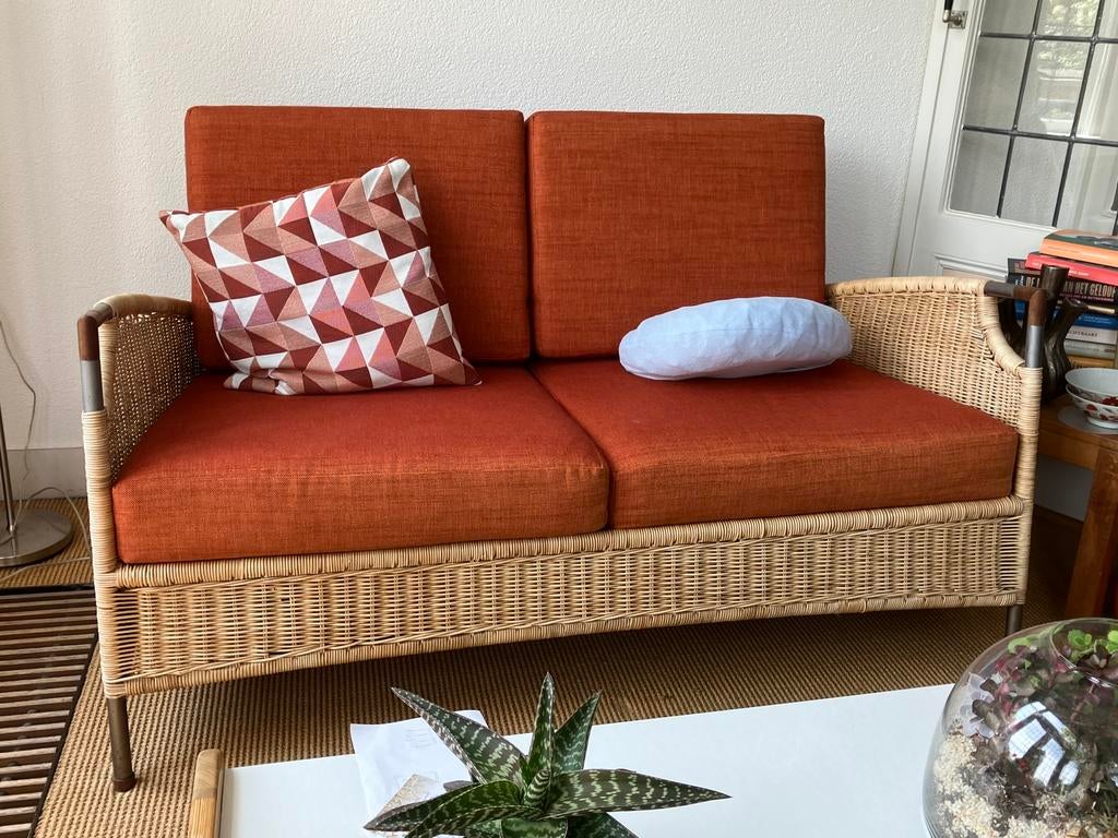 Twee stoelen en een bank loungeset, Ophalen, Gebruikt, Metaal